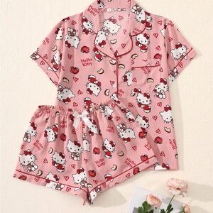 SHEIN Pink Hello Kitty Pajama Set